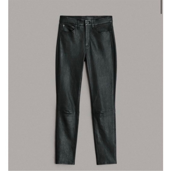 Rag & bone Jean Italian Lamb Leather Moto Pants Size 26